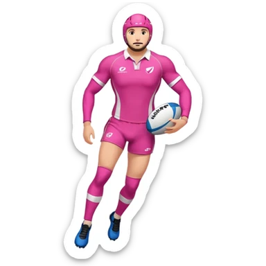 Rugby Fashion sport suit pink without man sticker