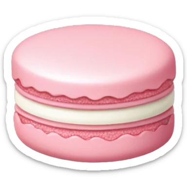 Pastel pink macaron with bow sticker