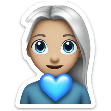 blue heart  sticker