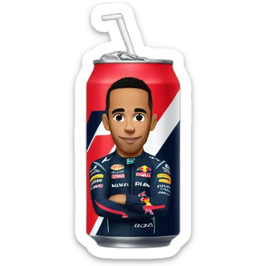 lewis Hamilton drink red bull sticker
