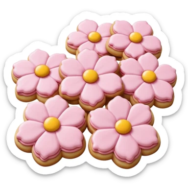 Cherry blossom shaped cookies  sticker