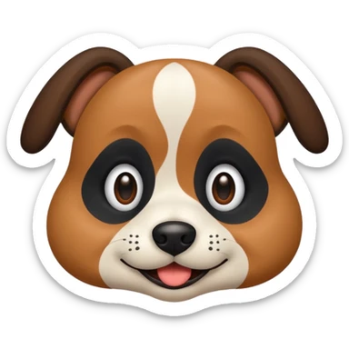  chien  Jakru russce  marrant. Noire et brun. sticker