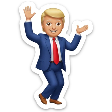 Donald Trump bailando sticker