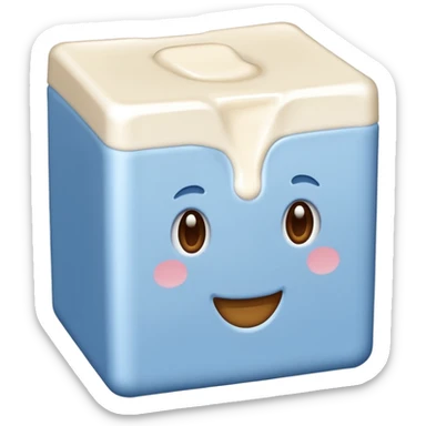 brique de lait bleu  sticker