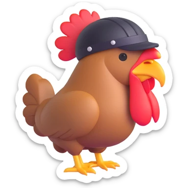 chicken jockey sticker