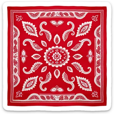 patterned bandana headscarf  sticker