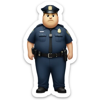 Obese police officer who is pregnant  sticker