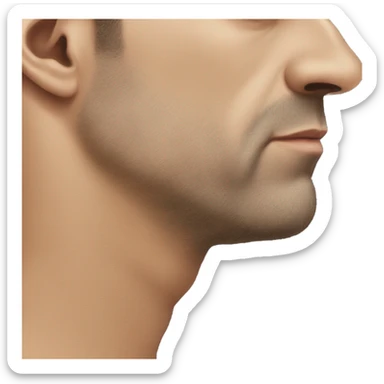 A man neck got stuck sticker