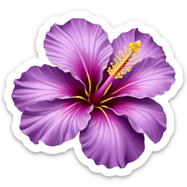 single lilac hibiscus blossom sticker