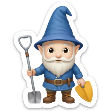 gnome with shovel sticker