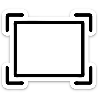 fram flat outlined icon, clean and geometric, black lines, no fill sticker