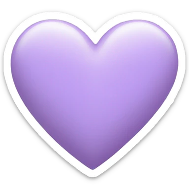Pastel Purple Heart  sticker