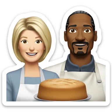 martha stewart and snoop dog baking sticker