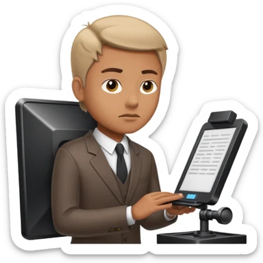 working with a prompter sticker