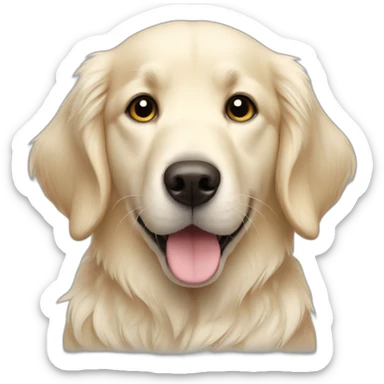 white small golden retriever sticker