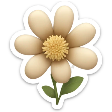 Beige flowers sticker