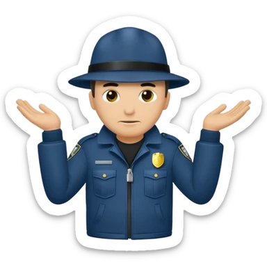 Peux tu me faire un policier gangster avec une cagoule qui fait des doigts d’honneur  sticker