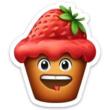 Strawberry muffin  sticker