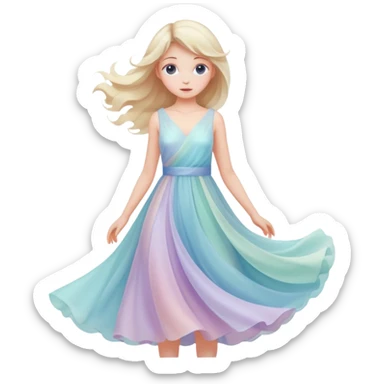 Can you make it more abstract and with pastel colors? sticker