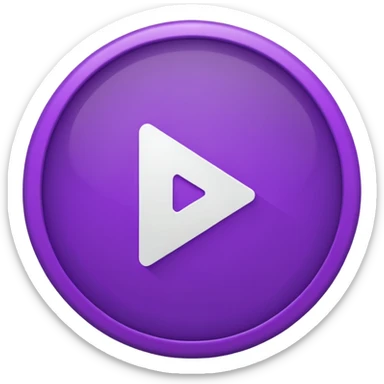 A Solid purple circle and white play button sticker