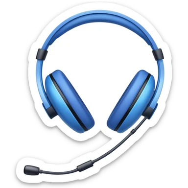 Un casque Apple bleu  sticker