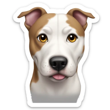 Pitbull husky mix with floppy ears  sticker