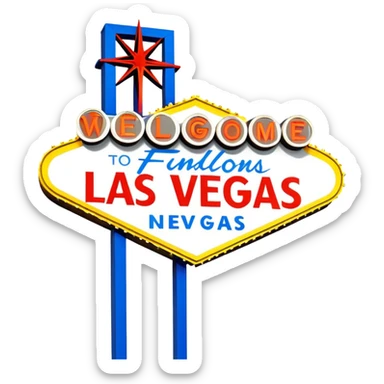 Las Vegas sign sticker