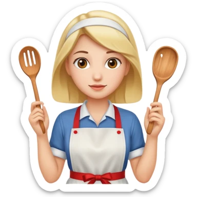 woman with apron sticker