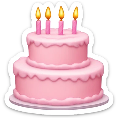 light pink birthday cake  sticker