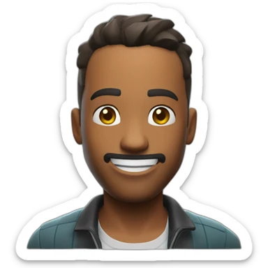 Un personaje de fortnite riendose sticker