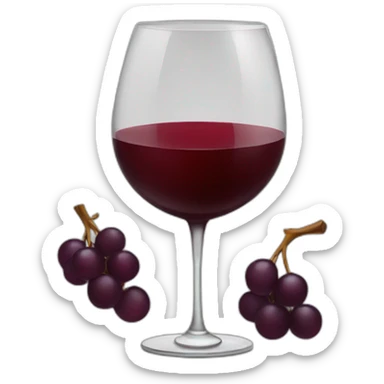Red wine sticker