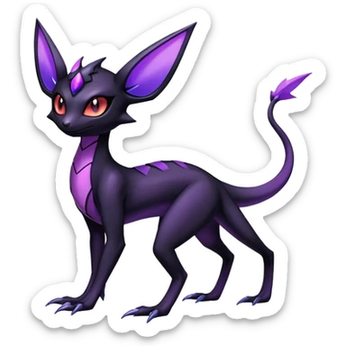 Shiny Salandit-Noivern-Umbreon-Noibat-Espeon-Hybrid (Full body) sticker