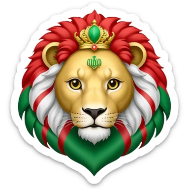 Iran flag lion sticker