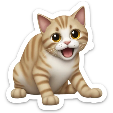 cat hitting the griddy sticker