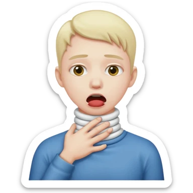 choking neck sticker