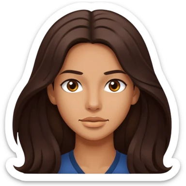 Spectacular Smith with long dark brown hair, tan skin sticker