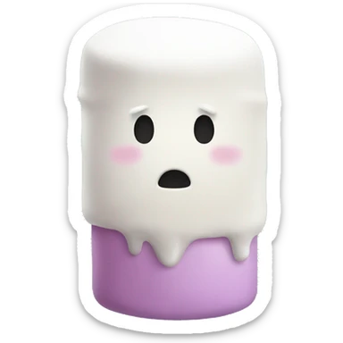marshmallow no face sticker