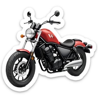 Байкер с белым шлемом на мотоцикле Honda Rebel 300 sticker