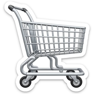 shopping cart silver sticker