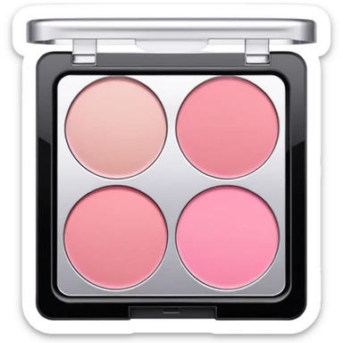 Black square shaped pink blusher compact makeup sticker