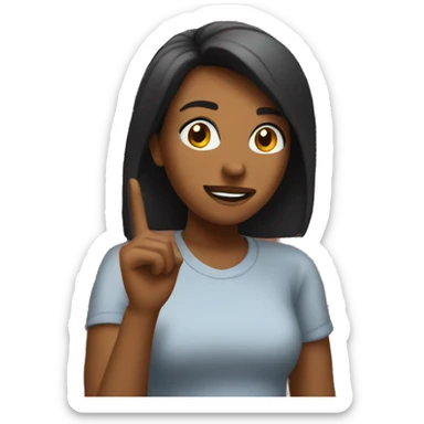 girl talking to a brick wall sticker