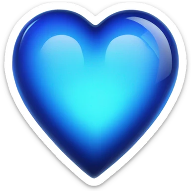 Neon glass cobalt heart  sticker