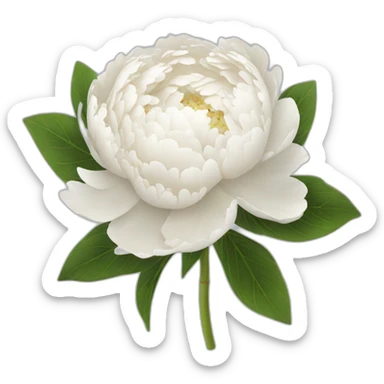 White peony bouquet sticker