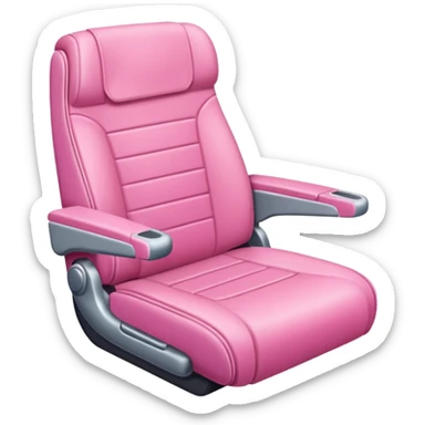 pink plane seat sticker