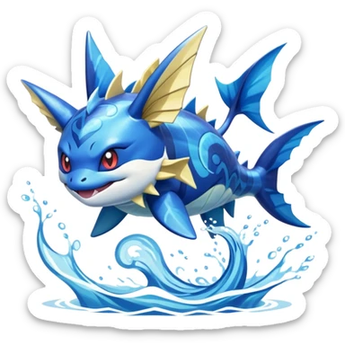 Vaporeon-Sharpedo-Kyogre-Pokémon-Fakémon-creature sticker