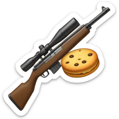 Biscuits avec fusil sticker