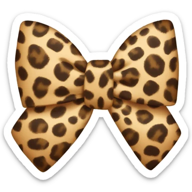 leopard bow  sticker