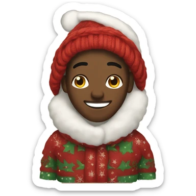 Emoji cozy christmas  sticker