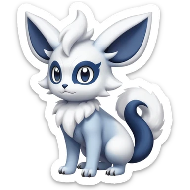 Meowstic-Absol-Minccino-Pokémon-Fakémon-hybrid-creature (full body) sticker