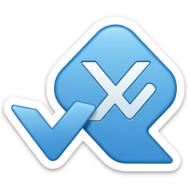 The blue check mark and the check mark itself should be in the middle without shadows.  sticker